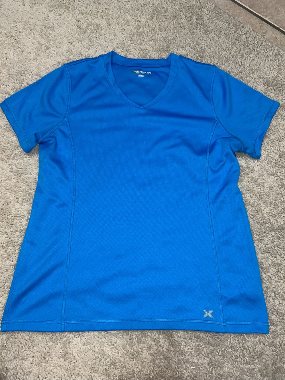 Xersion Royal Blue V-Neck Performance Tee